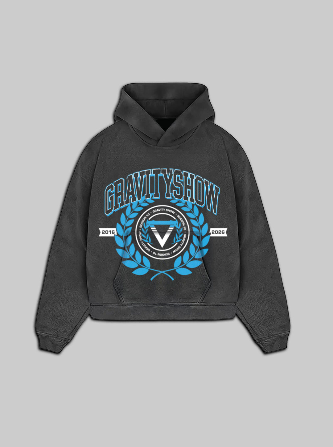 College Crest Hoodie - Acid Grey