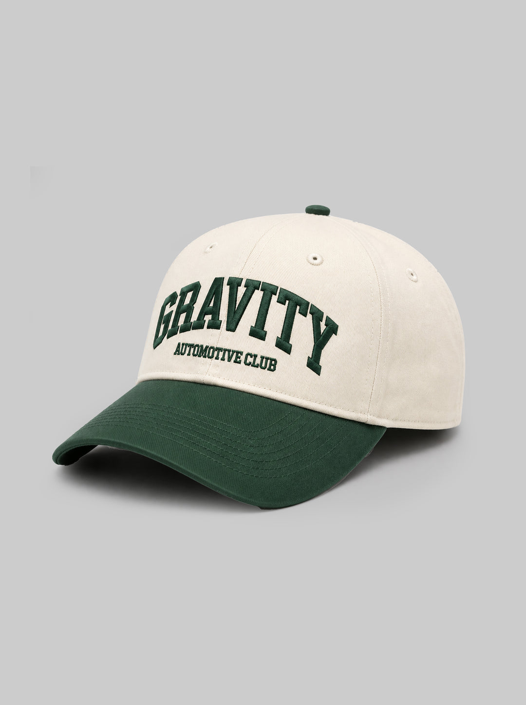 Gravity Varsity Cap - Cream/Green