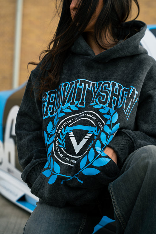 College Crest Hoodie - Acid Grey