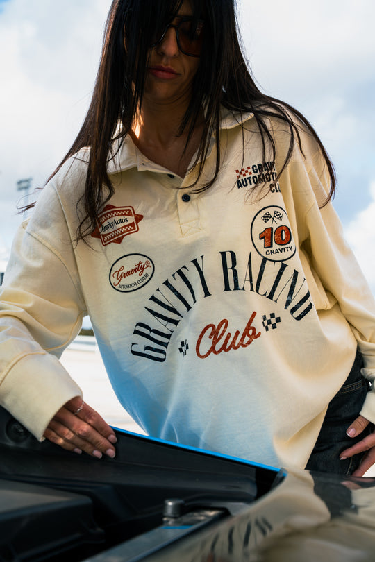 Racing Club Long Sleeve Polo - Cream