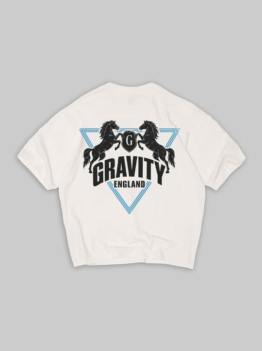 Gravity England Prancing Horse T-Shirt Off-White