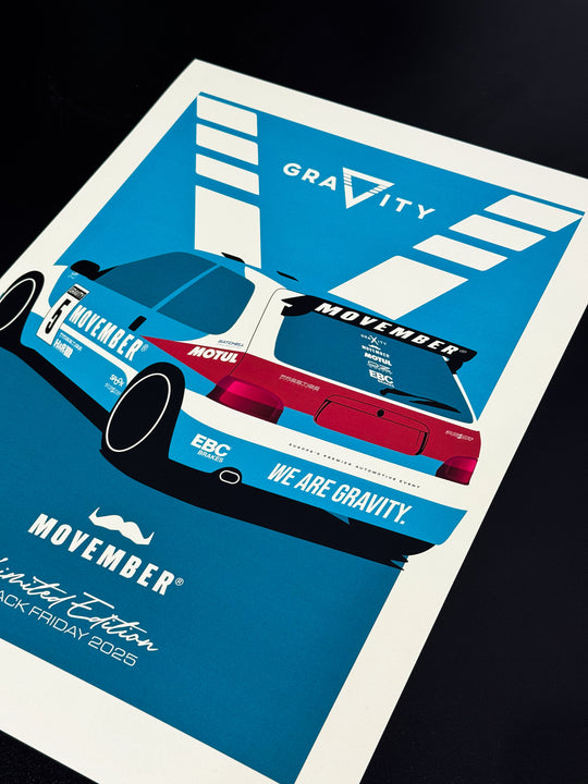 Gravity X Movember Saxo Poster