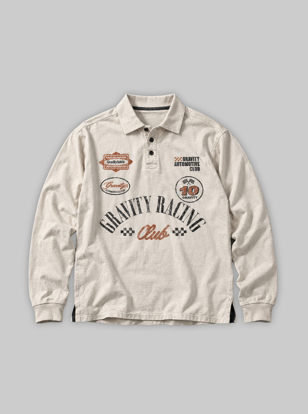 Racing Club Long Sleeve Polo - Cream