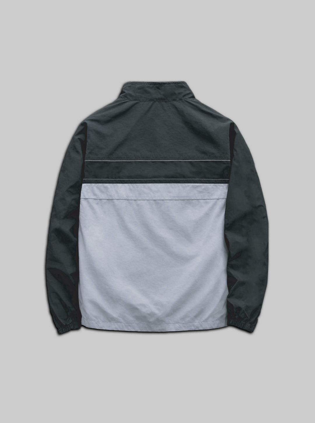 Two Tone Windbreaker Jacket - Grey / Black