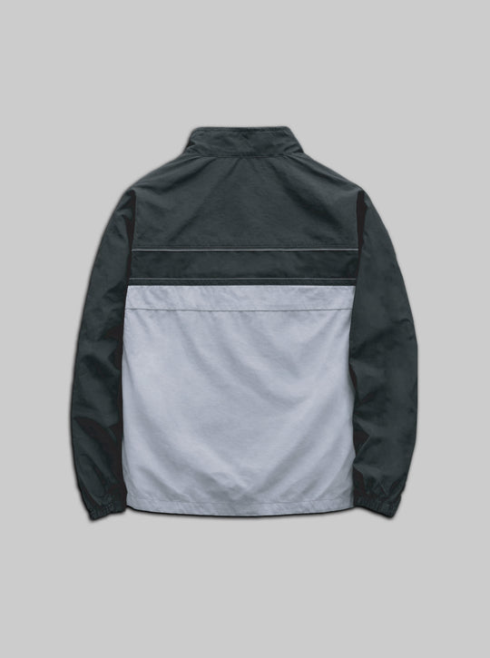 Two Tone Windbreaker Jacket - Grey / Black
